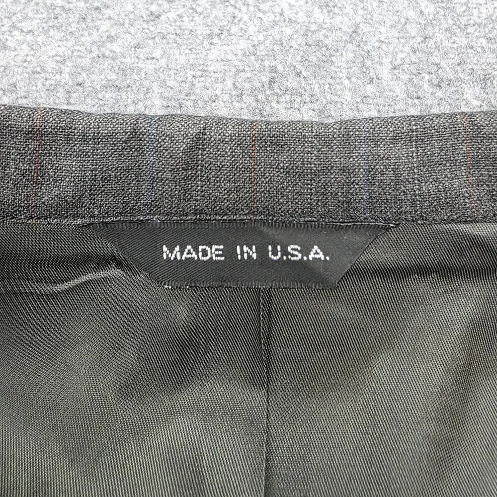 Vintage Chaps Ralph Lauren Blazer Mens 42R Gray Two Button Wool Blend USA Made